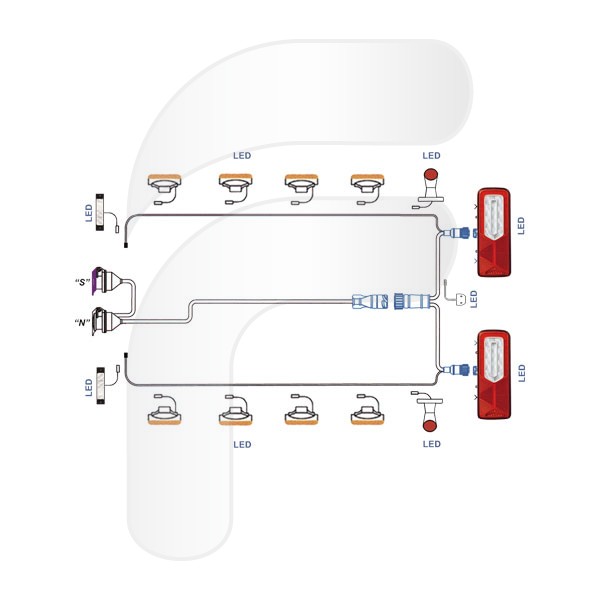 STANDARD LED INSTALLATION KIT WITHOUT BACK BOX